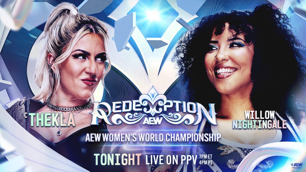 AEW Redemption 2026 Results — Kenny Omega Retains World Title, Massive Championship Shifts, & Will Ospreay Turns on Death Riders AEW Women's World Championship Match: Willow Nightingale Vs. "The Toxic Spider" Thekla (c)